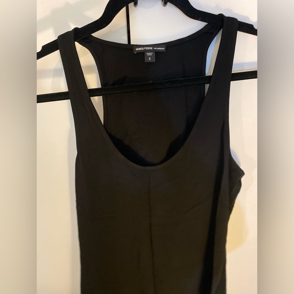 James Perse Black Long Dress with Slit - Picture 3 of 3